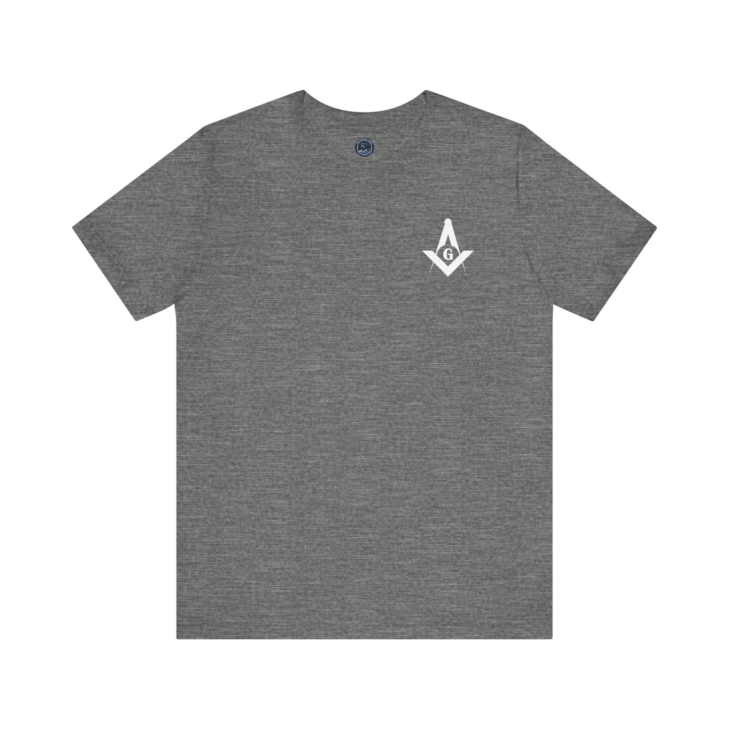 Fellowcraft T-Shirt from Channel Islands Lodge 214 in dark colors, made by Printify, featuring lodge logo and comfortable fabric.