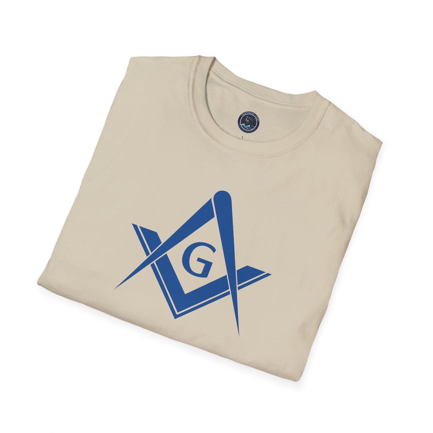 Square and Compass Softstyle T-Shirt - Classic (Royal Blue, Front Print)