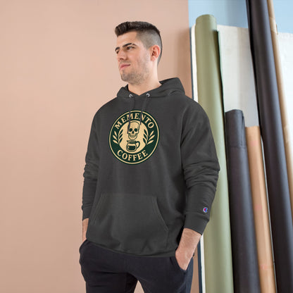 "Memento Coffee" Champion Hoodie - Acacia (Green/Tan)