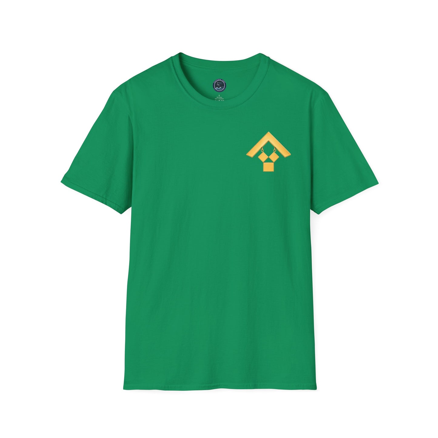 Past Master Jewel Softstyle T-Shirt - Gold (Channel Islands Lodge)