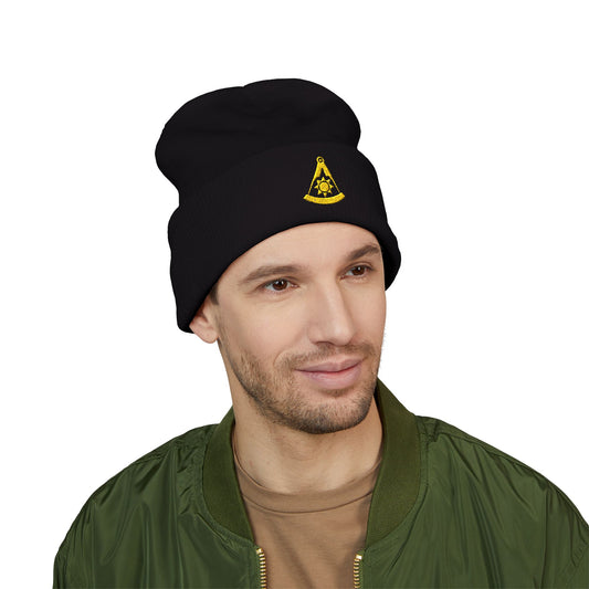 Past Master Embroidered Classic Cuffed Beanie - Plain Sun