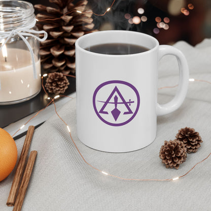Two-Sided Cryptic Council Ceramic Mug - Regal Pommel (11oz, 15oz)
