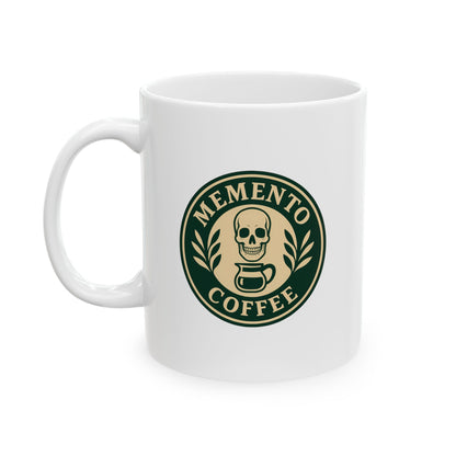 2-Sided Memento Coffee Ceramic Mug - Acacia (Green/Tan)